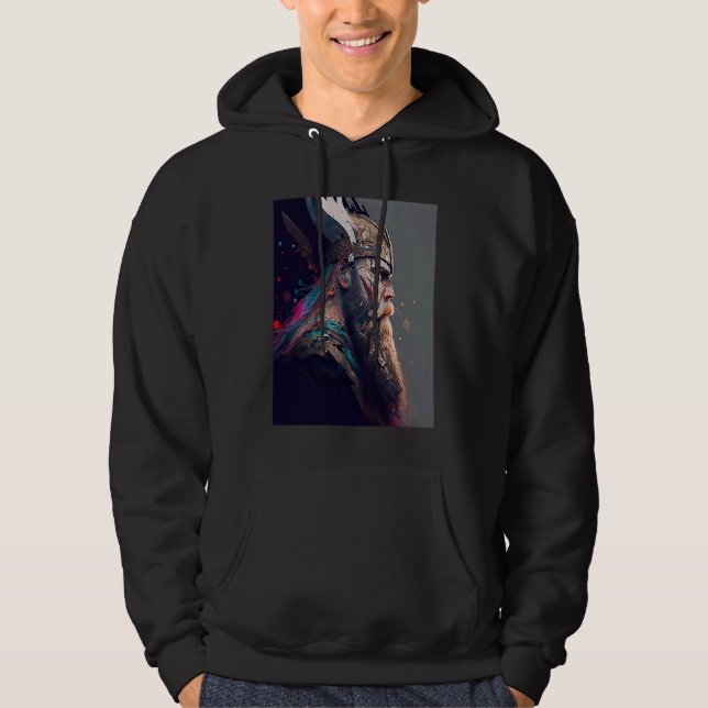 Norse Viking Valhalla Viking Nordic Mythology  1 Hoodie (Framsida)