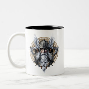 Norse Warrior Gud Odin Två-Tonad Mugg