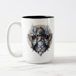 Norse Warrior Gud Odin Två-Tonad Mugg