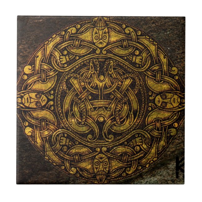 NORSEVINTAGEKONST KAKELPLATTA (Framsidan)