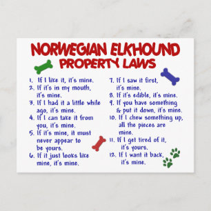 NORSK ÄLGHUND Lagar om egendom 2 Vykort