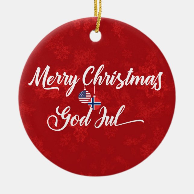 Norsk amerikansk Bilingual Helgdag Dekoration (Framsidan)