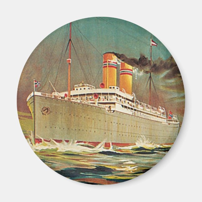 Norsk amerikansk linje magnet (Framsidan)