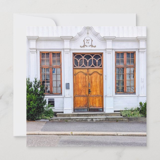 Norsk Art nouveau-dörr Julkort (Framsida)