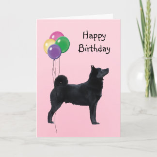Norsk buhund, födelsedagsballonger kort