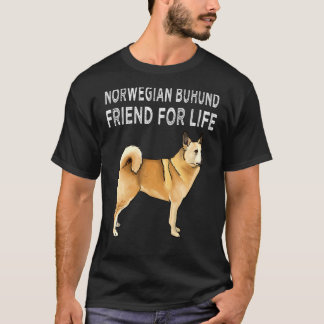 Norsk Buhund Friend For Life-Vänskap Hund T Shirt