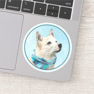 Norsk Buhund-målning - Söt Original Hundkonst Klistermärken
