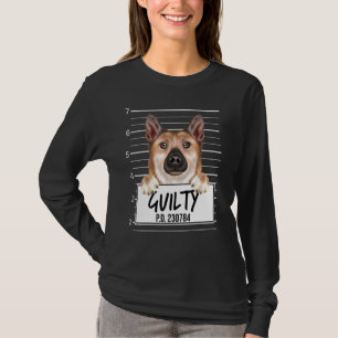 Norsk Buhund Mugshot Guilty Hund T Shirt