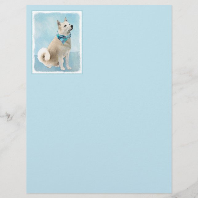 Norsk Buhund Painting - Cute Original Hund Art (Framsida)