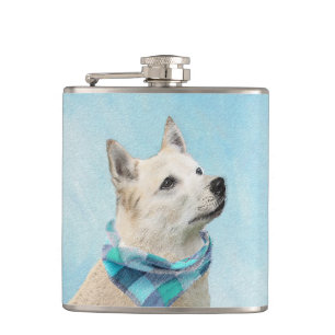 Norsk Buhund Painting - Cute Original Hund Art Fickplunta