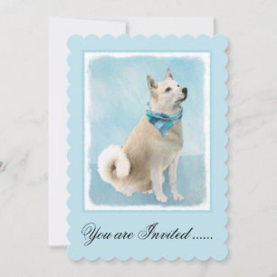 Norsk Buhund Painting - Cute Original Hund Art Inbjudningar