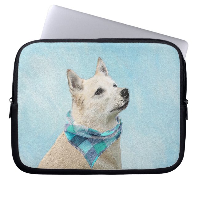 Norsk Buhund Painting - Cute Original Hund Art Laptop Fodral (Framsidan)