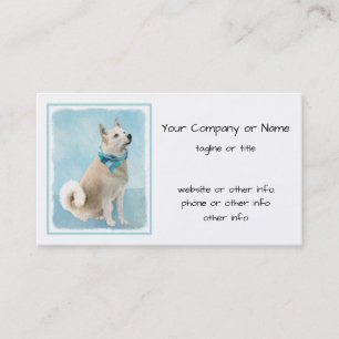 Norsk Buhund Painting - Cute Original Hund Art Visitkort