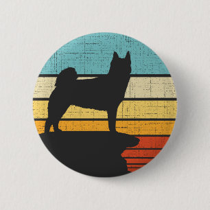 Norsk buhund Retro Vintage Hund Puppy Owner Knapp