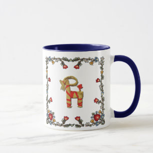 Norsk Bunad blommigt och Julbock julget Mugg