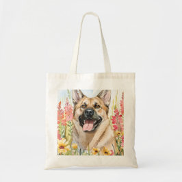 Norsk Elghund Vattenfärg Totebag Tygkasse