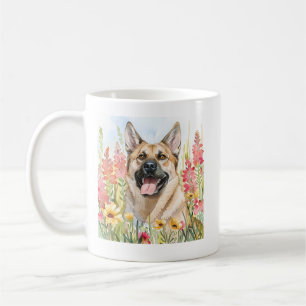 Norsk Elghund Vattenfärgskopp Kaffemugg