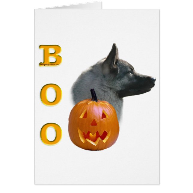 Norsk Elkhound Boo Hälsningskort (Framsidan)