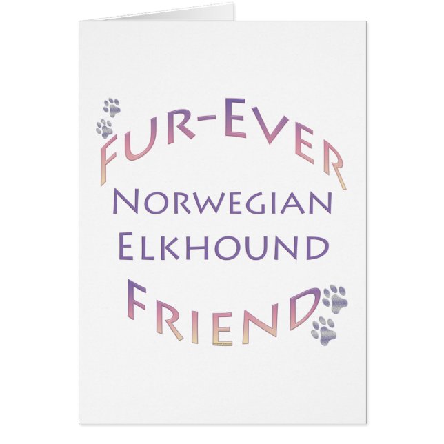 Norsk Elkhound Furever Hälsningskort (Framsidan)