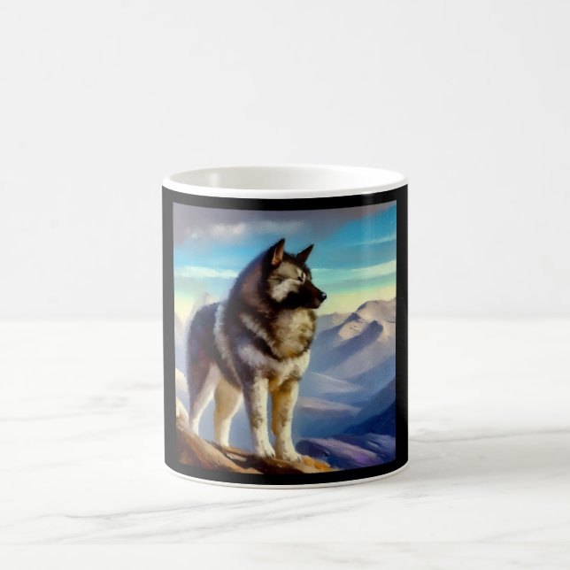 Norsk Elkhound Hund Kaffemugg (Center)