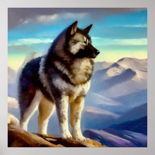 Norsk Elkhound Hund Poster (Framsidan)