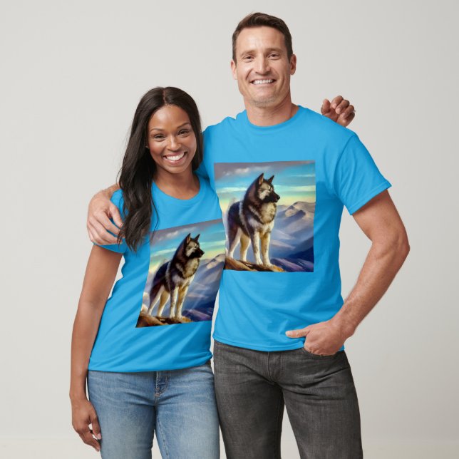 Norsk Elkhound Hund T Shirt (Unisex)