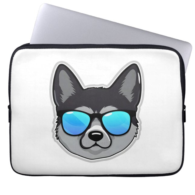 Norsk elkhound i Coola Sunglasses Classic T-Sh Laptop Fodral (Framsidan)