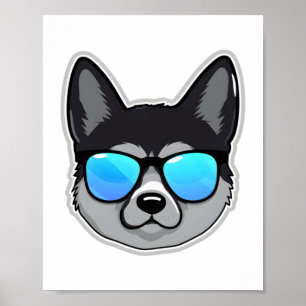 Norsk elkhound i Coola Sunglasses Classic T-Sh Poster