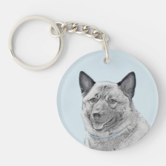 Norsk Elkhound-målning - Original Hund Art (Framsidan)