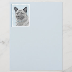 Norsk Elkhound-målning - Original Hund Art