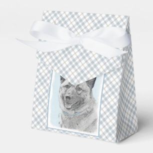 Norsk Elkhound-målning - Original Hund Art Presentaskar