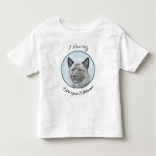 Norsk Elkhound-målning - Original Hund Art T Shirt