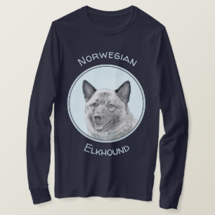 Norsk Elkhound-målning - Original Hund Art T Shirt