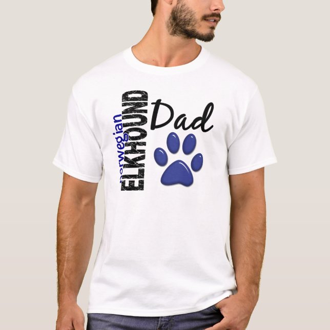 Norsk Elkhound pappa 2 T-shirt (Framsida)