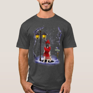 Norsk Elkhound Santa Snö, Julljus, Wint T Shirt