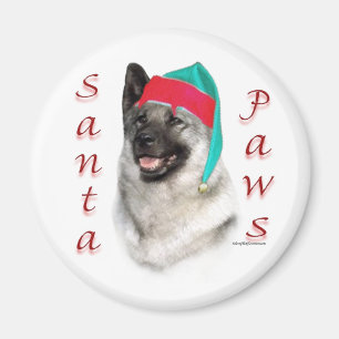 Norsk Elkhound Santa Tassar Magnet