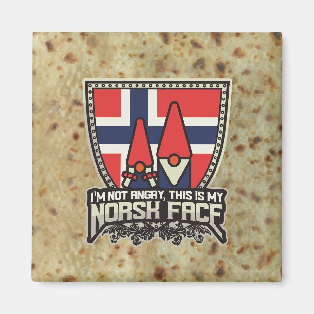 Norsk Face Magnet (Framsidan)