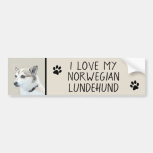 Norsk färg på undehund - Original Hund Art Bildekal