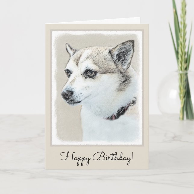 Norsk färg på undehund - Original Hund Art Kort (Framsida)