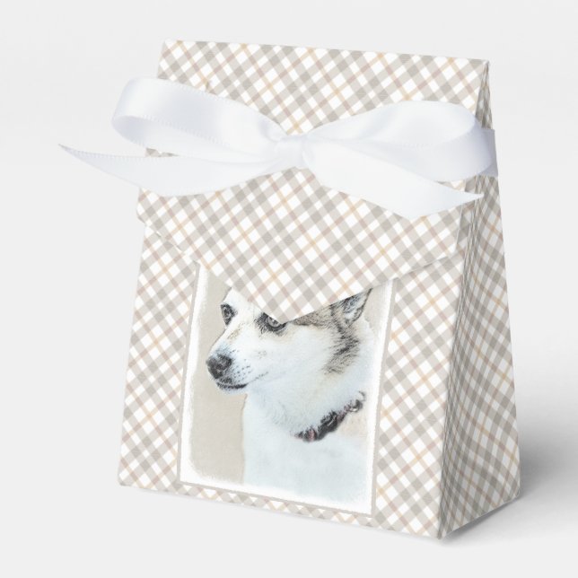 Norsk färg på undehund - Original Hund Art Presentaskar (Framsidan Sidan)