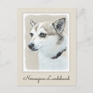 Norsk färg på undehund - Original Hund Art Vykort