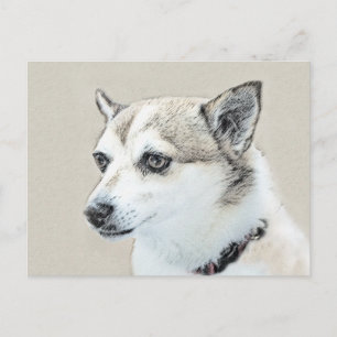 Norsk färg på undehund - Original Hund Art Vykort