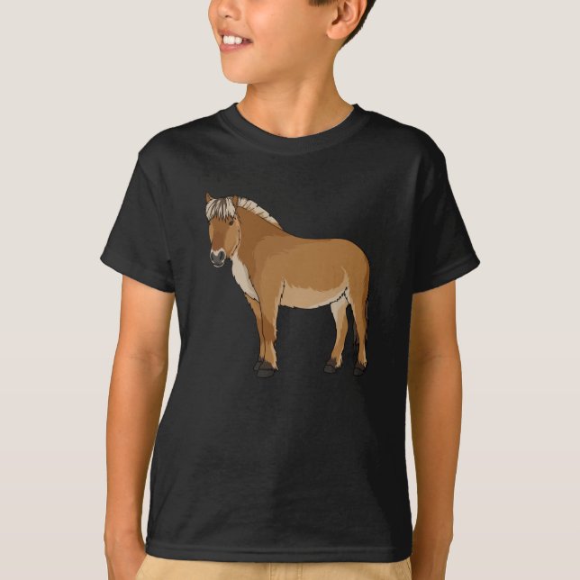 Norsk Fjord Horse Gift T Shirt (Framsida)