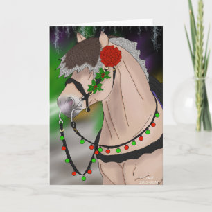 Norsk Fjord Horse Julstallion Jul Helgkort