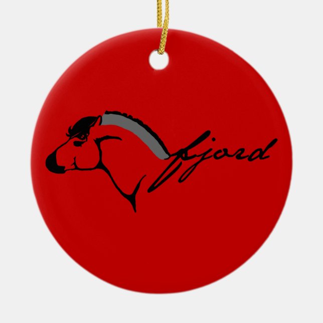 Norsk fjord julgransprydnad keramik (Framsidan)