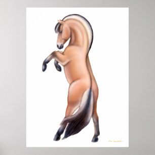 Norsk Fjordhäst som fostrar trycket Poster