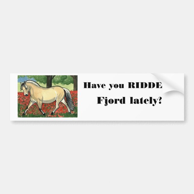 Norsk FjordHÄSTKONST Bildekal (Framsidan)