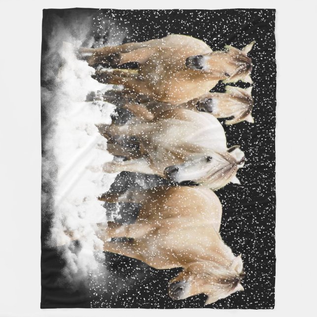 Norsk Fjordsnö Blnaket Fleecefilt (Framsidan)