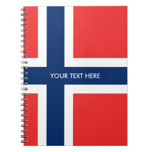 Norsk flagga av anteckningsboken för anteckningsbok med spiral