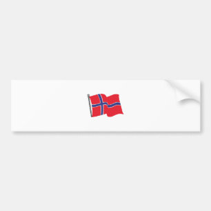 Norsk flagga bildekal